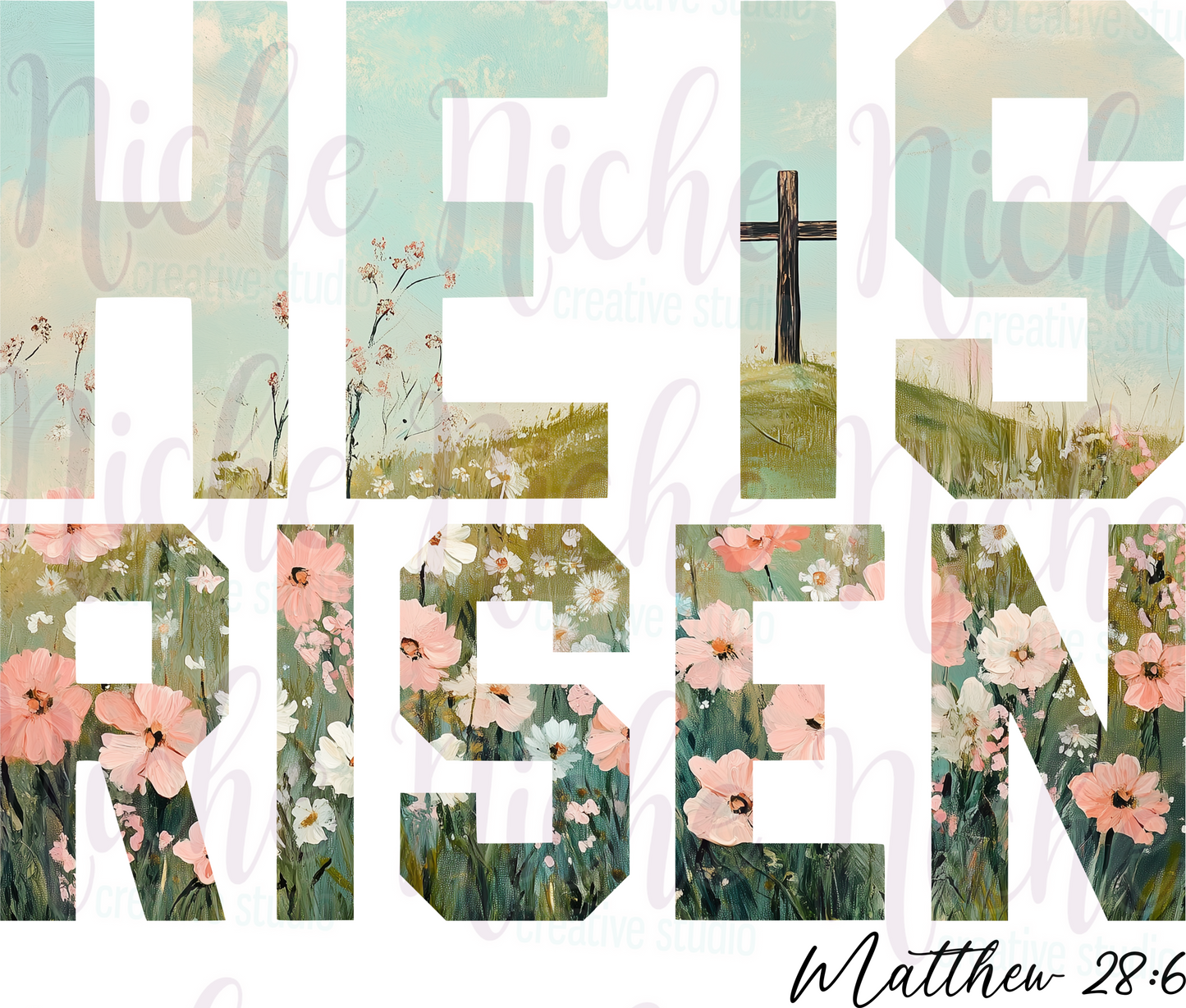 -FAI8576 He is Risen Decal