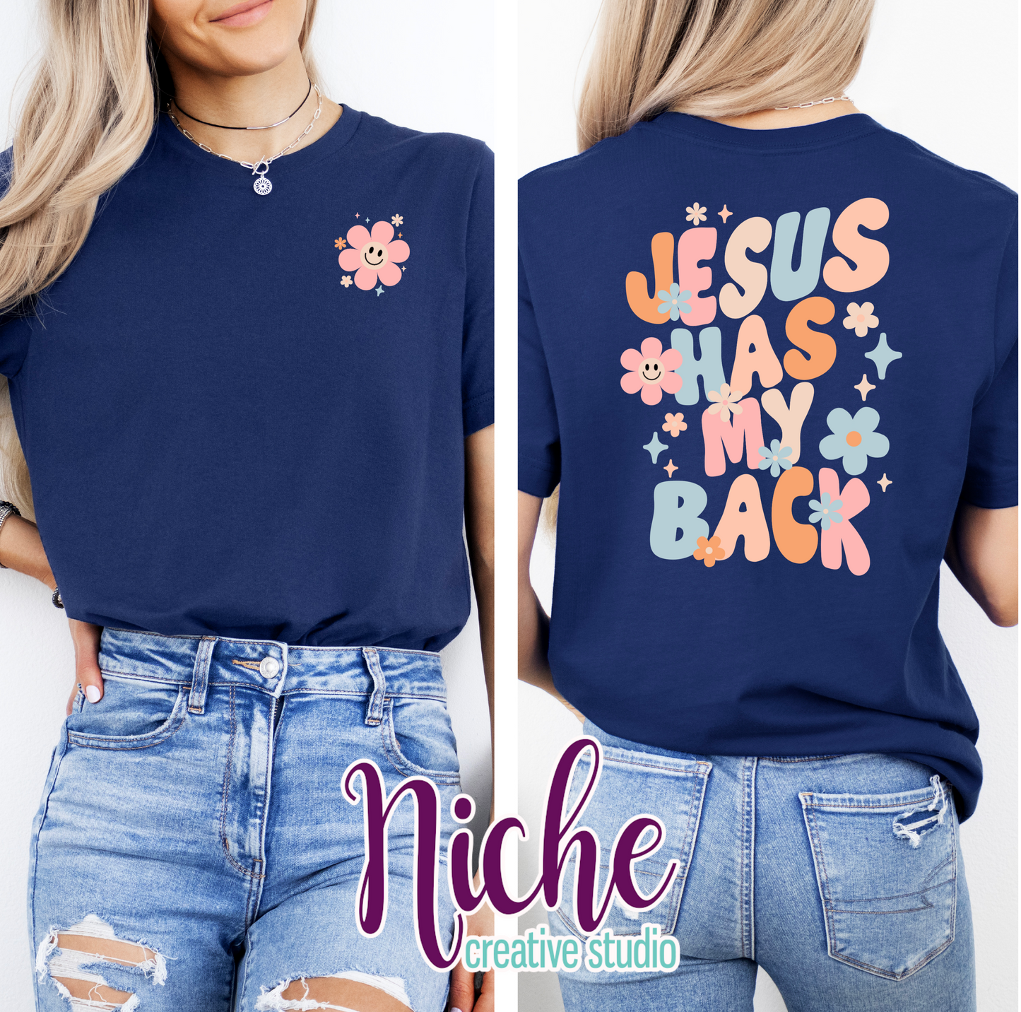 -FAI8579 **Combo** Jesus Has My Back Back Decal