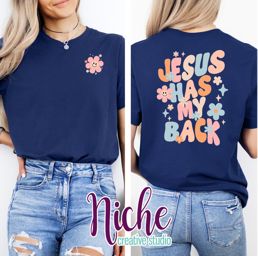 -FAI8579 **Combo** Jesus Has My Back Back Decal