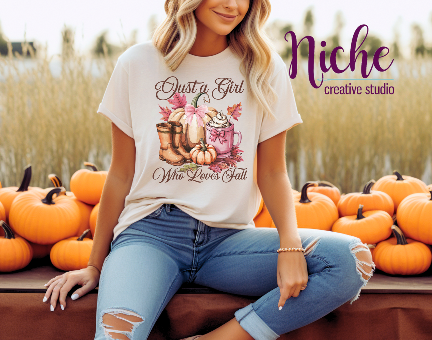 -FAL5354 Just a Girl Who Loves Fall Decal