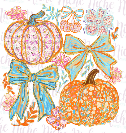 -FAL8441 Glitter Pumpkin Decal