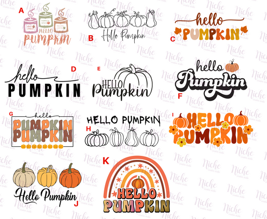 -FAL877 Hello Pumpkin Decal