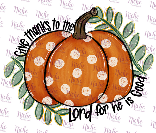 -FAL954 Give Thanks to the Lord Decal