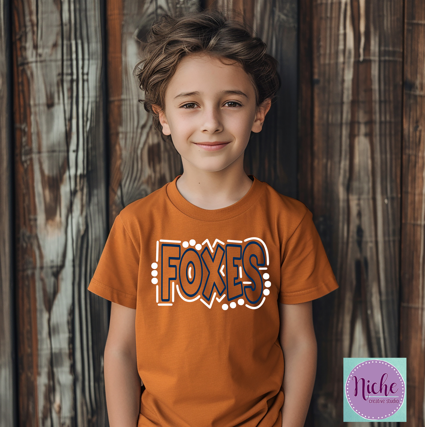 -FAR3371 Foxes Doodle Decal