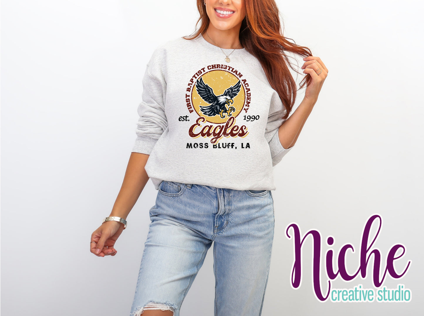 -FBC8402 First Baptist Eagles Old School Decal