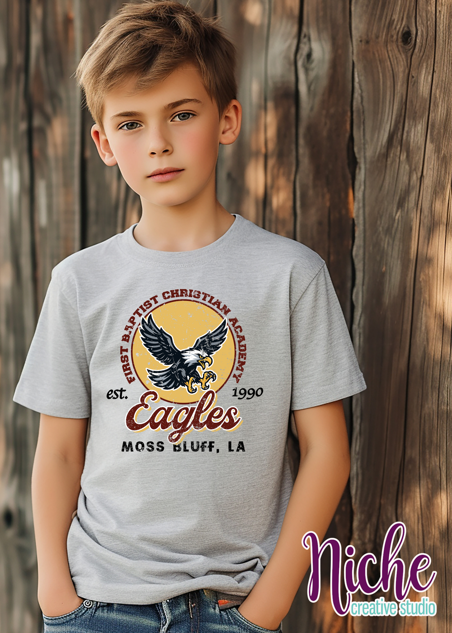 -FBC8402 First Baptist Eagles Old School Decal