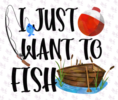 - FIS266 Just Want to Fish Decal