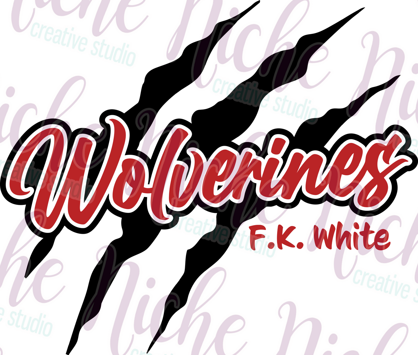 -FKW8000 Wolverines Scratch Decal