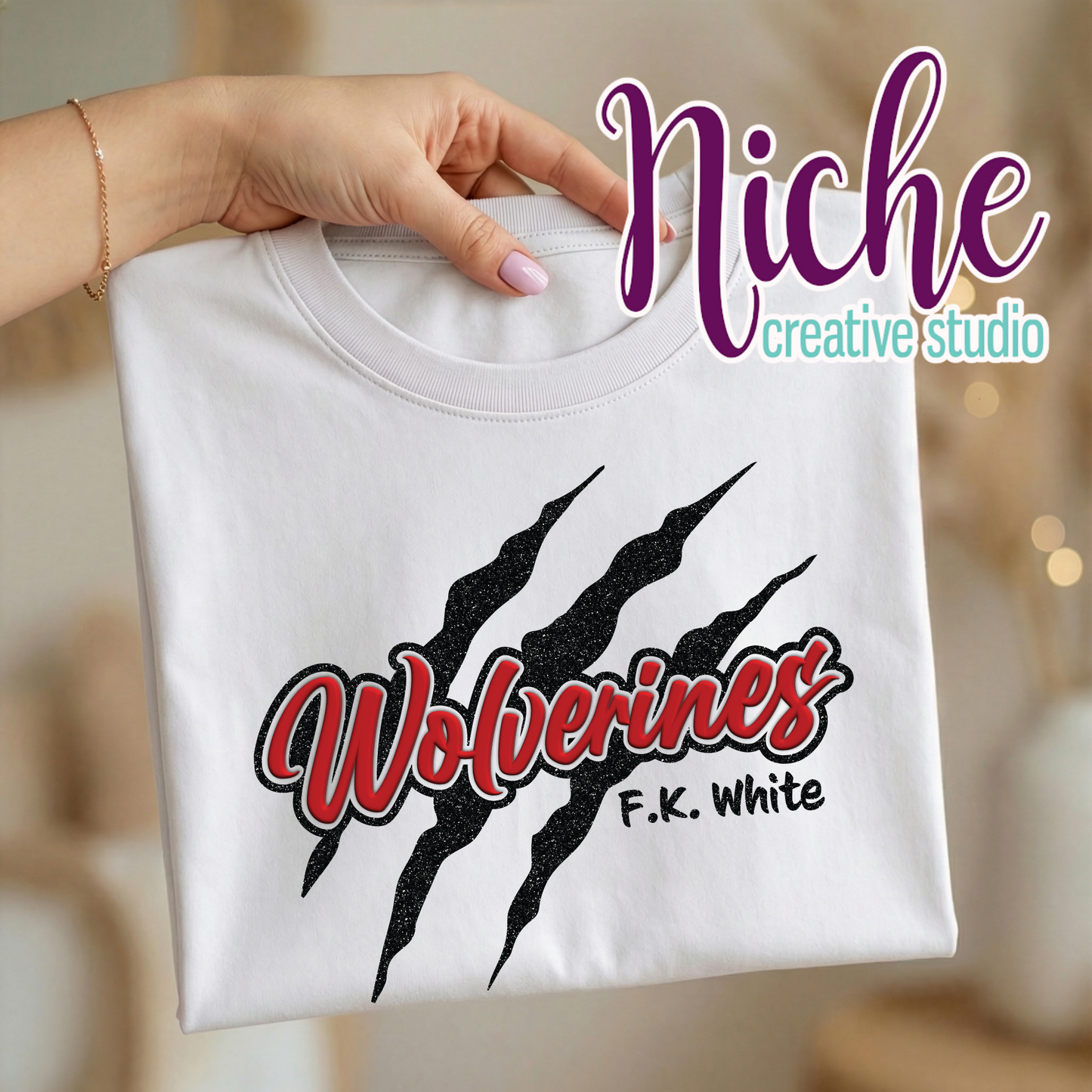 -FKW8000 Wolverines Scratch Decal