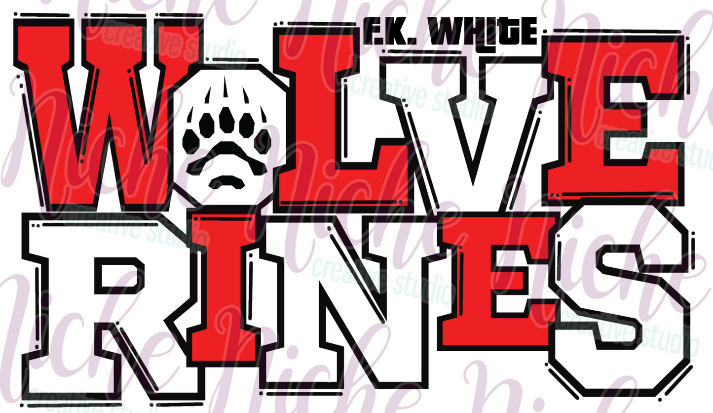-FKW8003 Block Letters Wolverines Decal