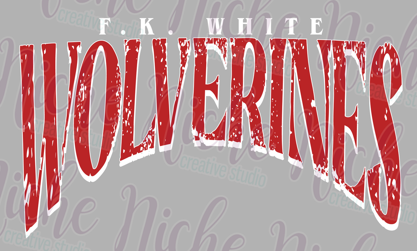 -FKW8004 FK White Wolverines Decal