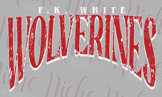 -FKW8004 FK White Wolverines Decal