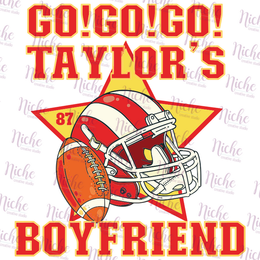 -FOO1586 Go Taylor's Boyfriend Helmet Decal