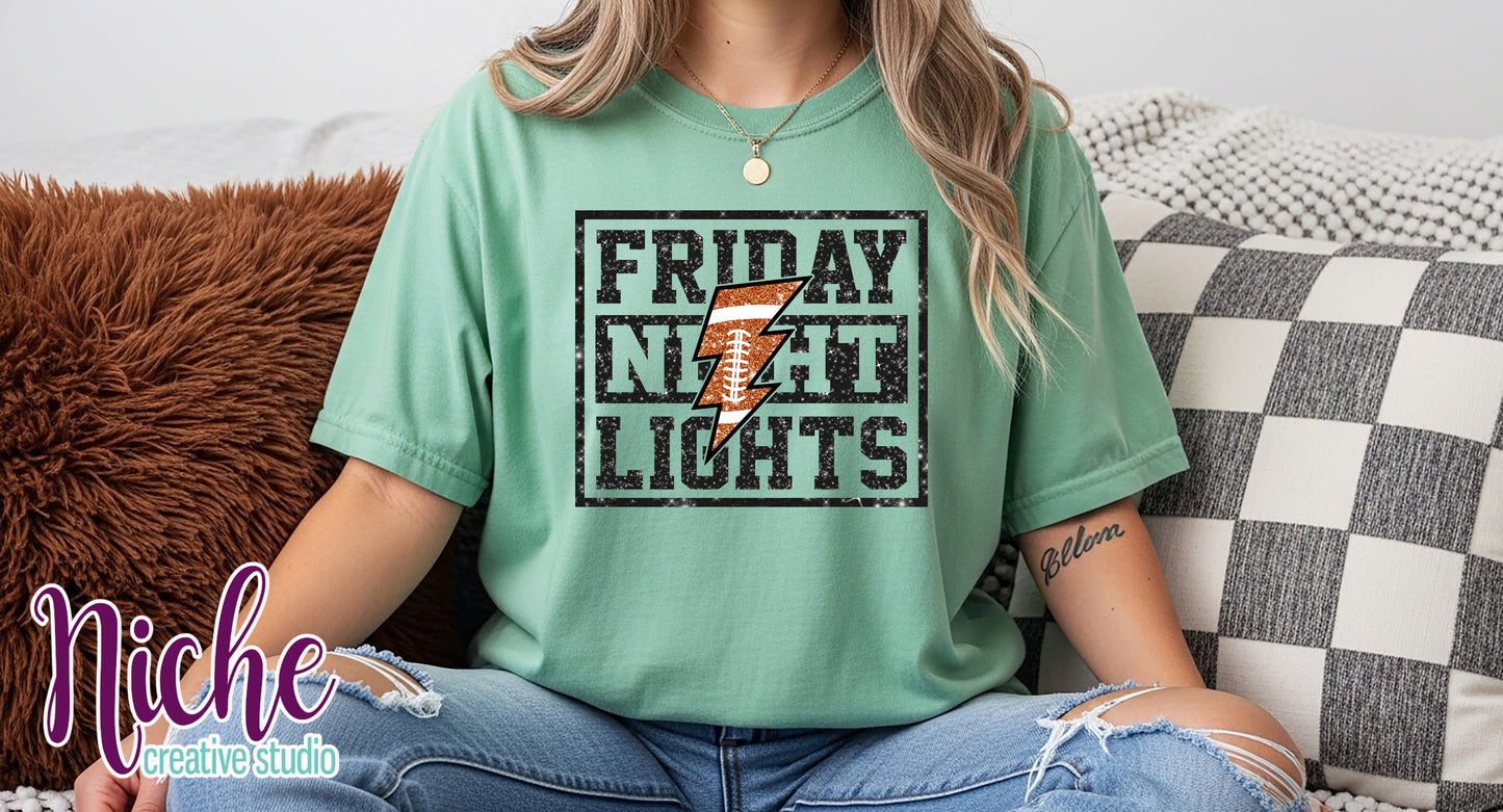 -FOO8302 Friday Night Lights Glitter Decal