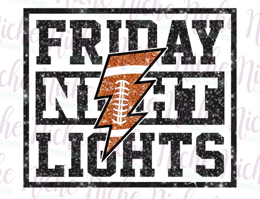-FOO8302 Friday Night Lights Glitter Decal