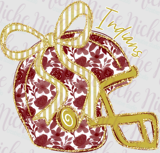 -FOO8309 Indians Helmet Decal