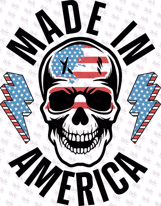 - FOU234 Made in America Skull Decal