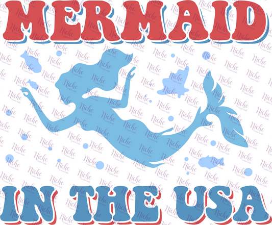 - FOU234 Mermaid in the USA Decal
