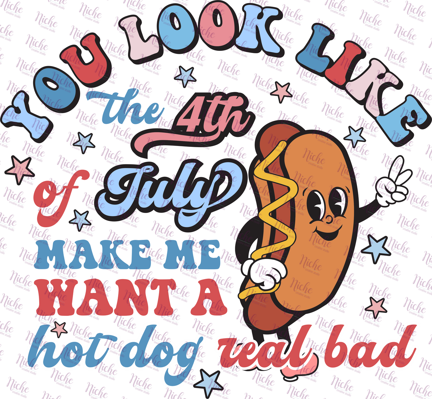 - FOU241 4th of July Hot Dog Decal