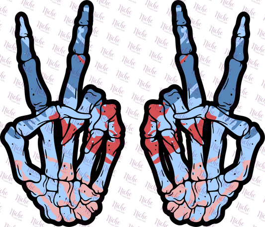 - FOU245 Skeleton Peace Decal