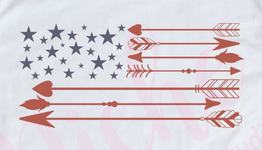- FOU2543 American Flag Arrow Decal