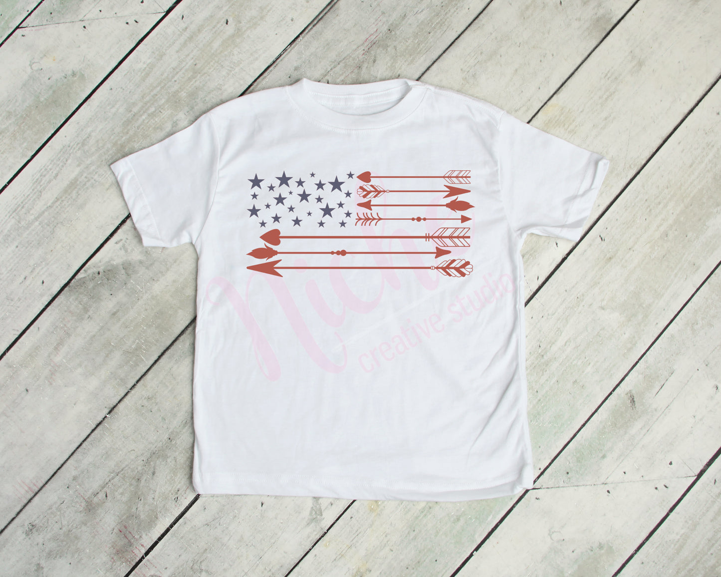 - FOU2543 American Flag Arrow Decal