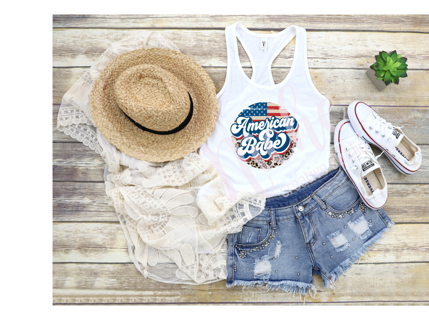 - FOU2547 American Babe Circle Decal