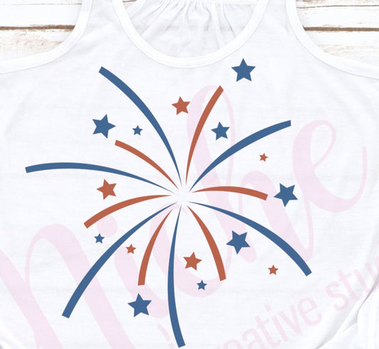 - FOU2555 Fireworks Burst Decal