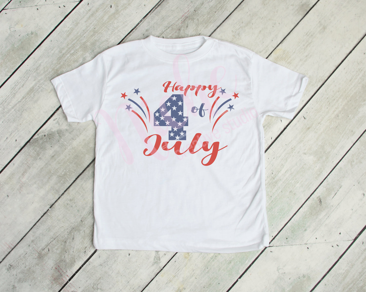 - FOU2561 Happy Fourth of July decal