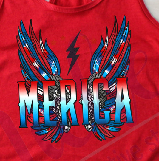 - FOU2573 Merica Wings Decal