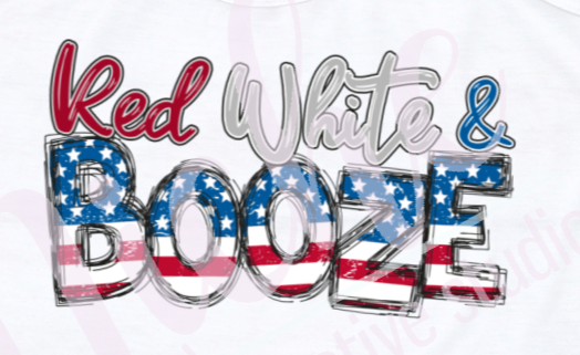 - FOU2575 Red White and Booze Decal