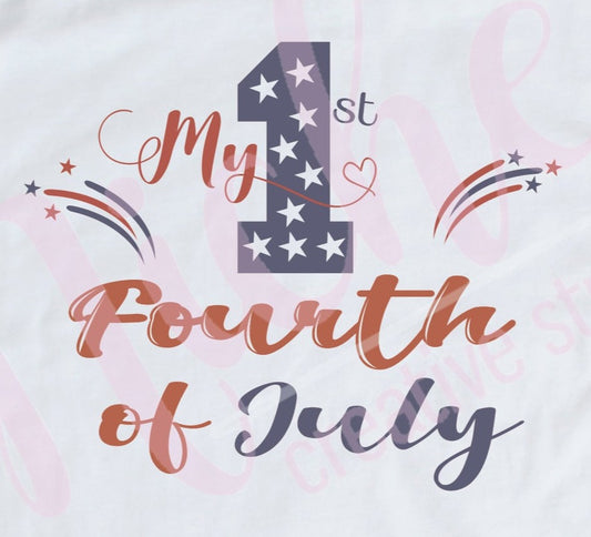 - FOU2576 My First Fourth of July Decal