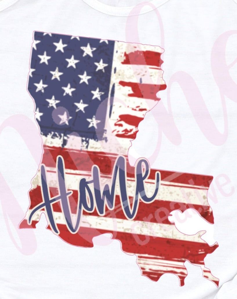 - FOU2580 Patriotic Louisiana Decal