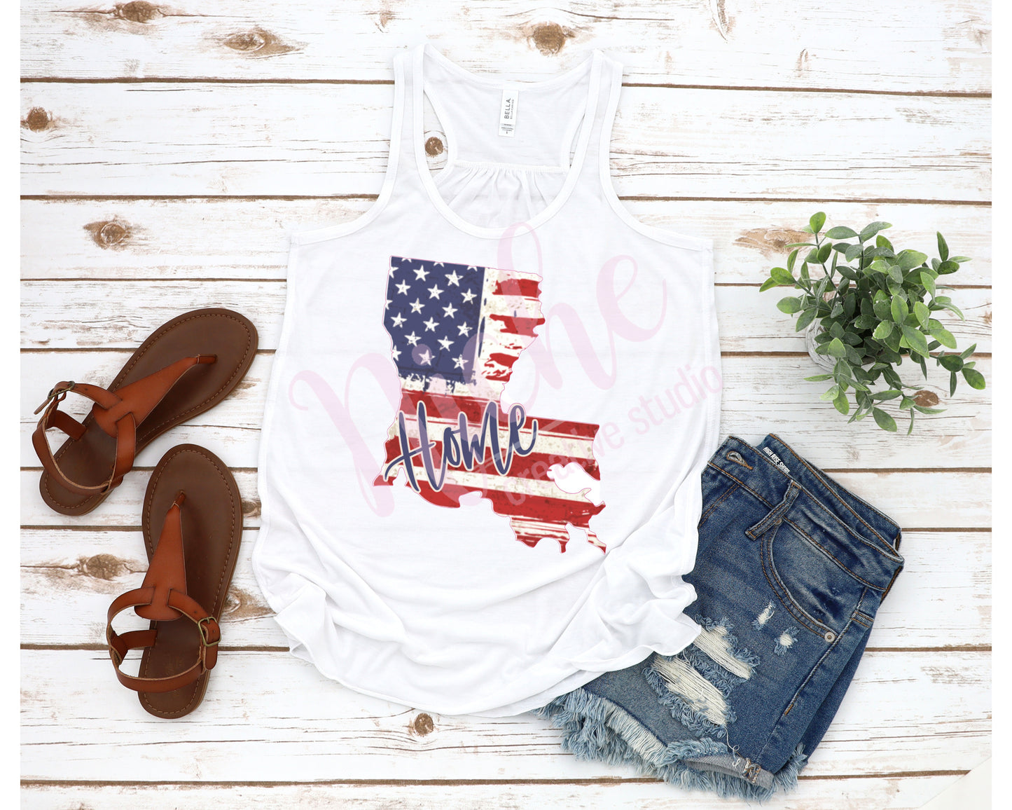 - FOU2580 Patriotic Louisiana Decal