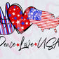 - FOU2582 Peace Love Freedom Decal