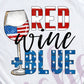 -FOU2584 Red Wine and Blue Decal
