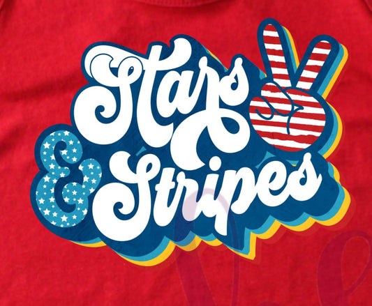 - FOU2587 Stars and Stripes Retro Decal