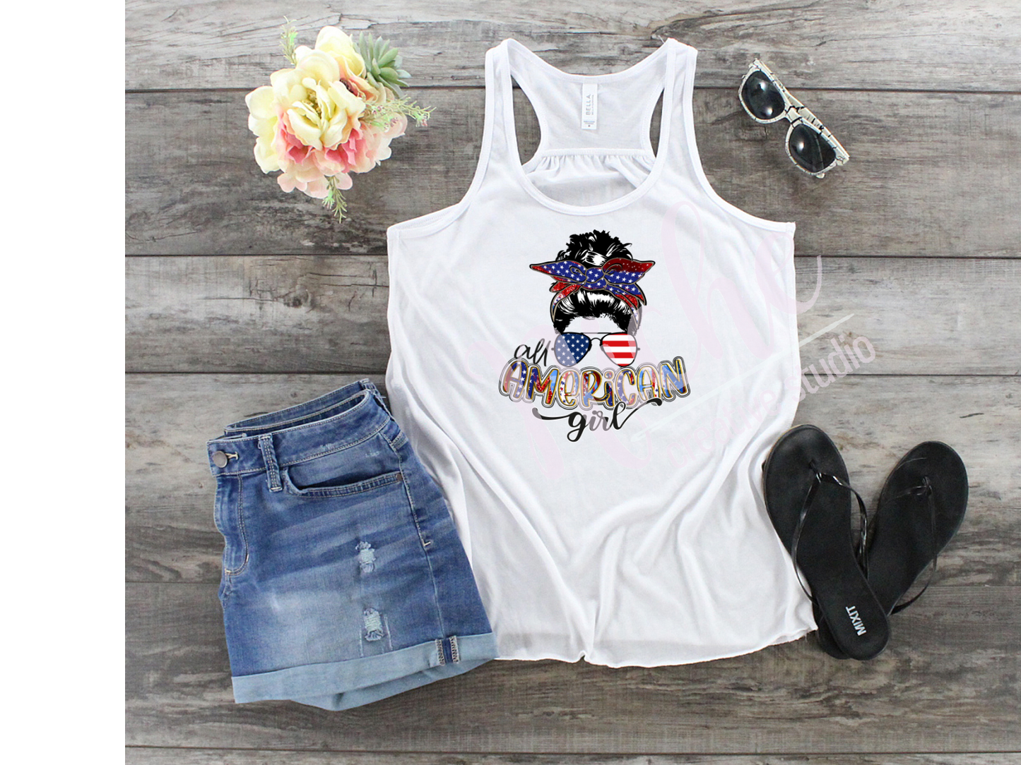 - FOU3300 All American Girl Sunglasses Decal