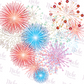 -FOU5045 Heart Fireworks Decal