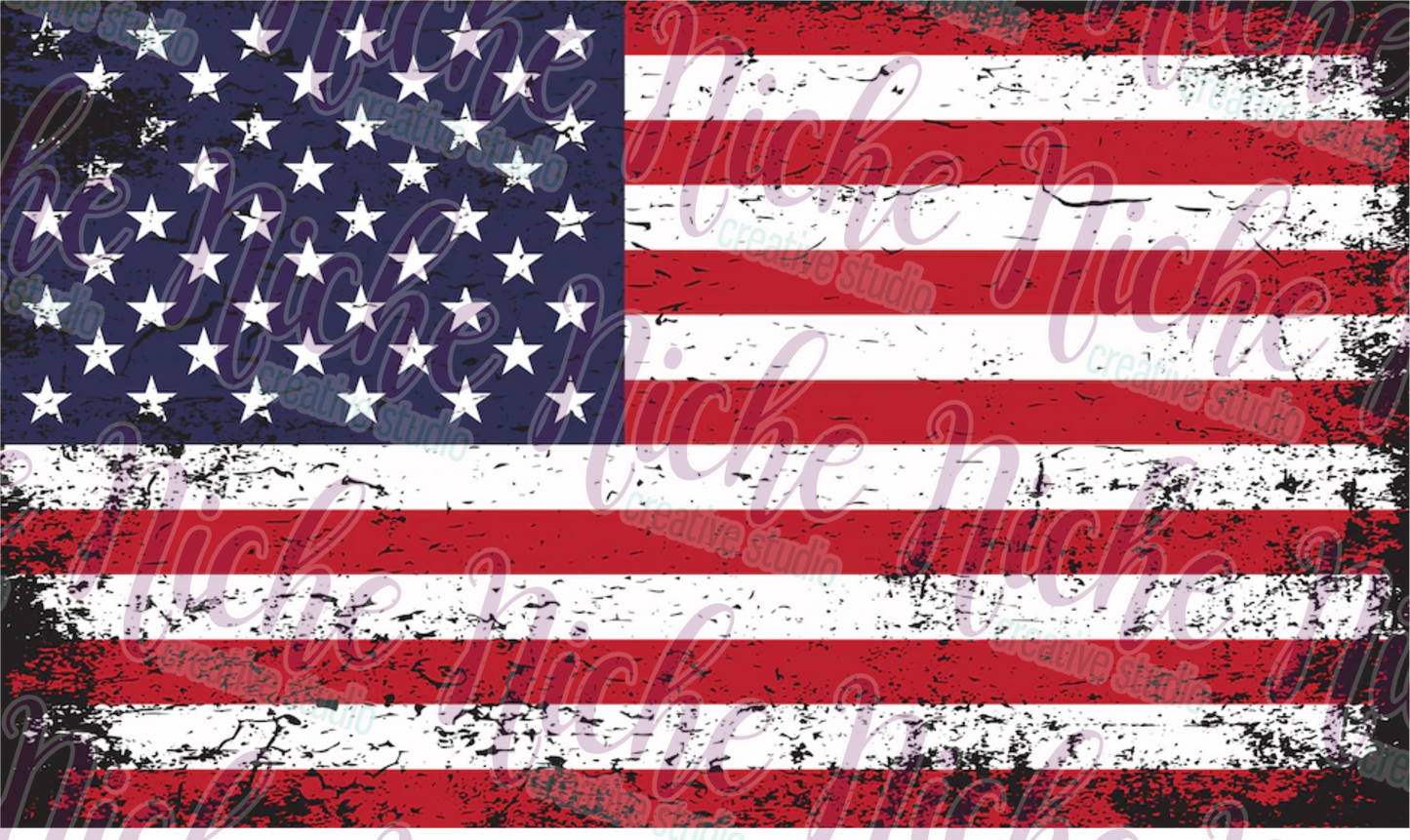 -FOU8227 USA Flag Grunge Decal