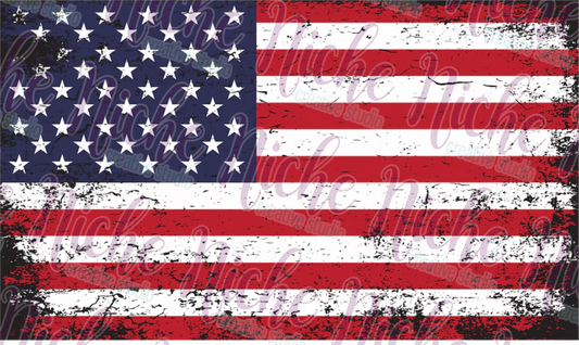 -FOU8227 USA Flag Grunge Decal