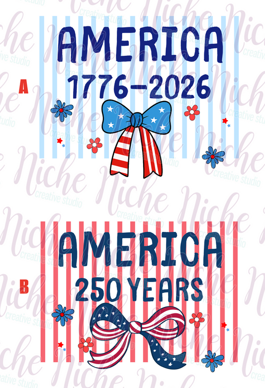-FOU8237 America Striped Decal
