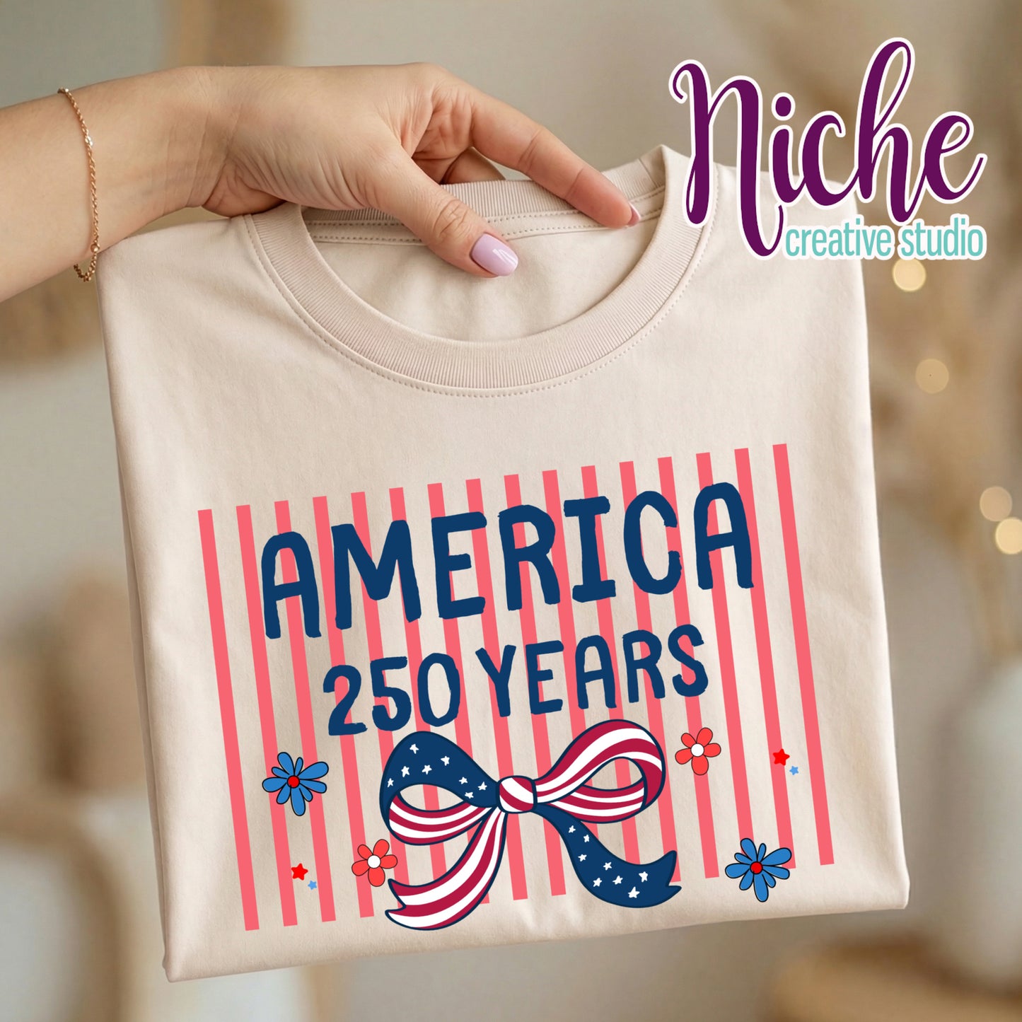 -FOU8237 America Striped Decal