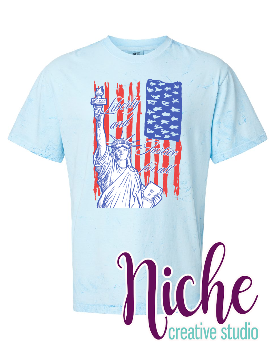 -FOU8242 Lady Liberty Stripped Decal