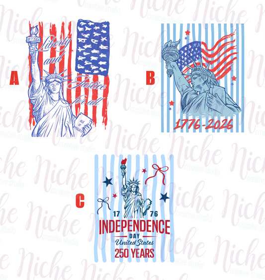 -FOU8242 Lady Liberty Stripped Decal