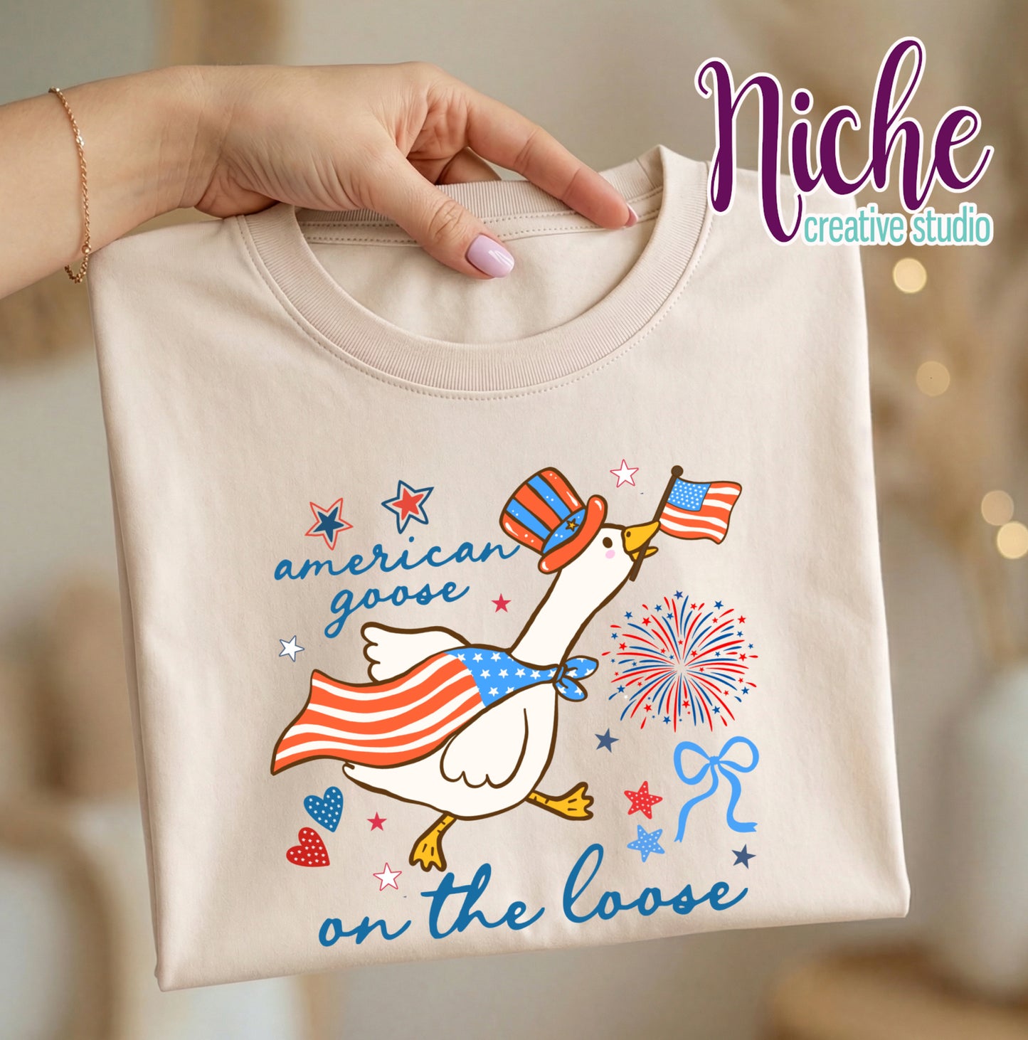 -FOU8243 American Goose Decal