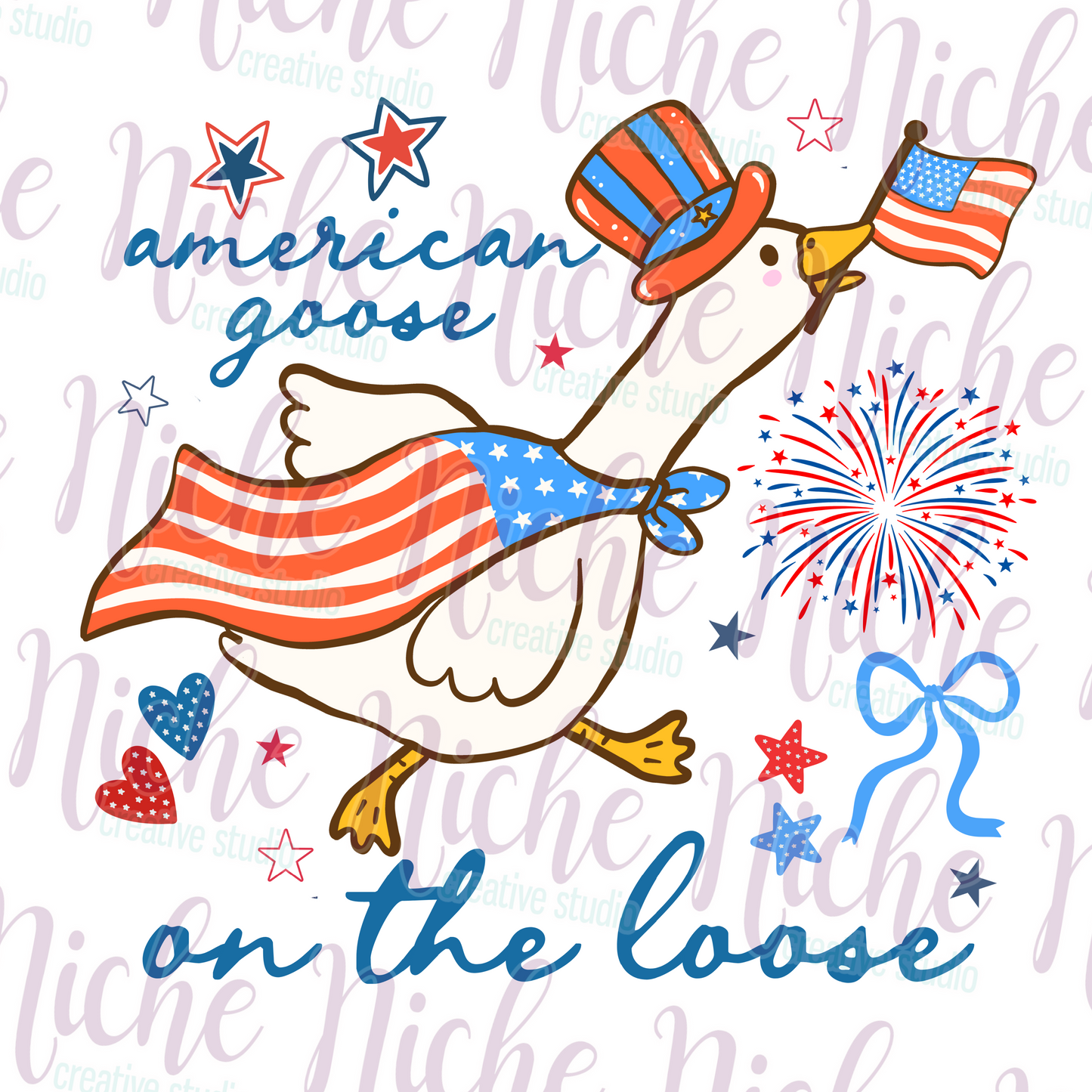 -FOU8243 American Goose Decal