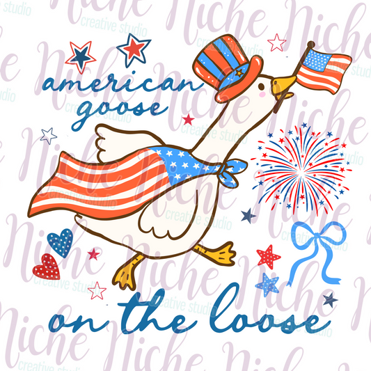 -FOU8243 American Goose Decal