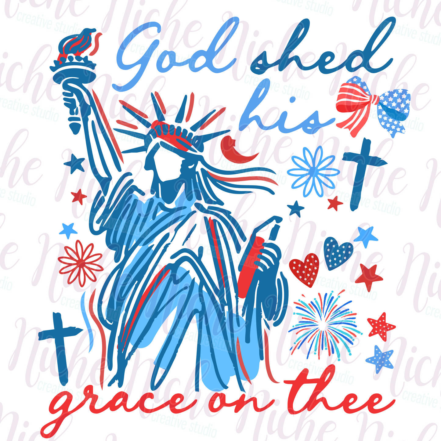 -FOU8245 Shed His Grace Decal