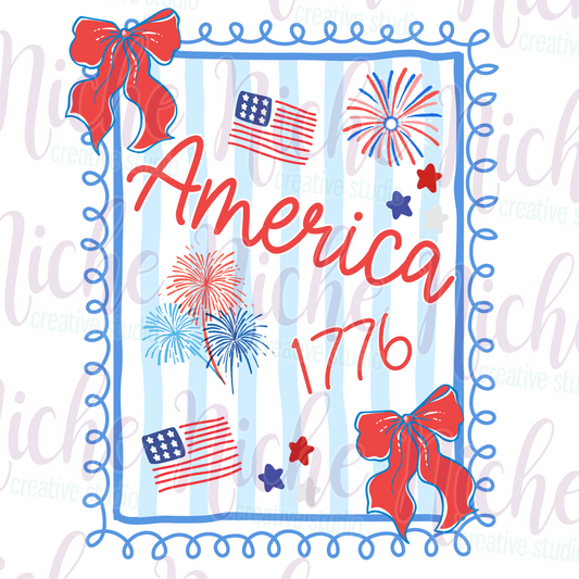 -FOU8250 America Frame Decal